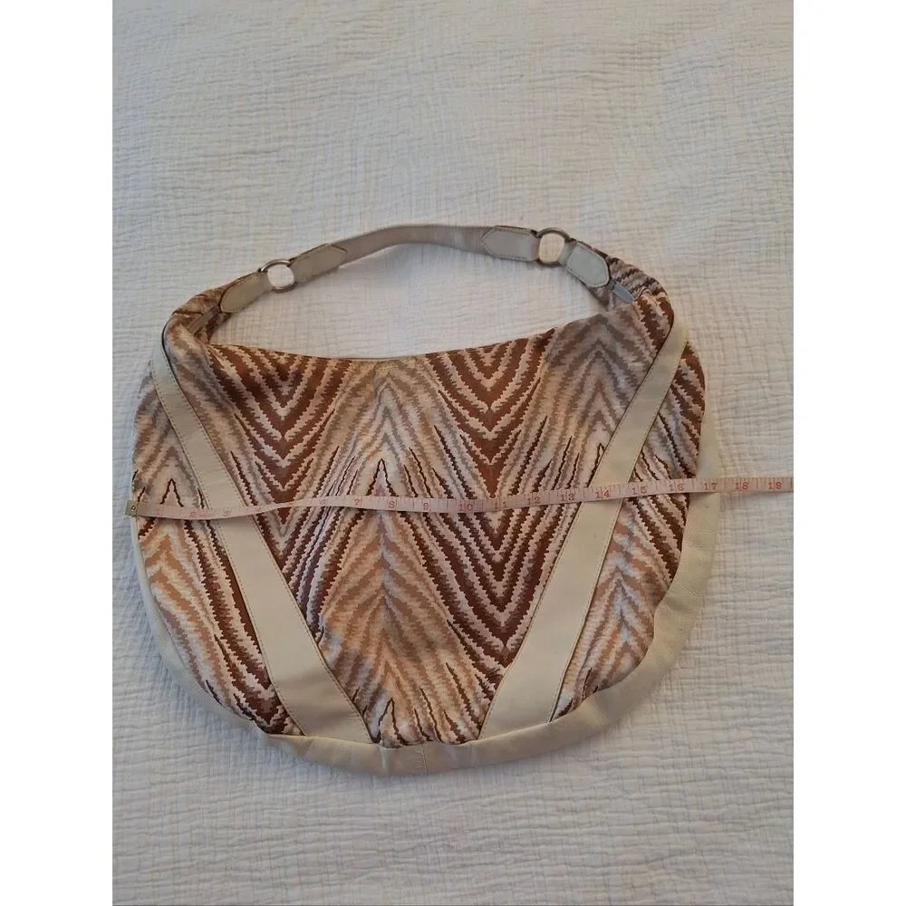The Sports Sac Hobo Abstract Animal Print Tan Camel